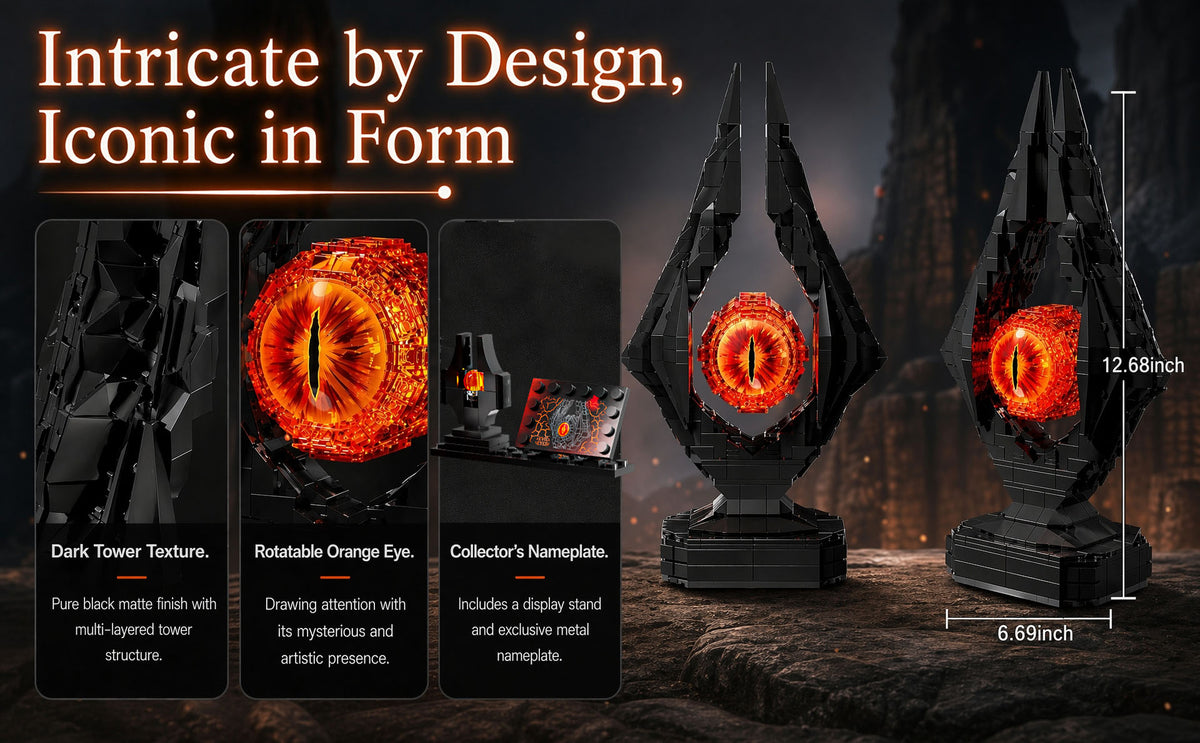 👁️ Eye of Sauron Building Block Lamp | Vintage Ornaments Collection