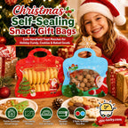🎅LAST DAY SALE 50% OFF!!🎁Easy Fill, Easy Seal🎄 Festive Self-Seal Treat Bags – Santa & Snowman Print | Resealable, Food-Safe & Perfect for Cookies, Chocolates & Little Gifts⛄