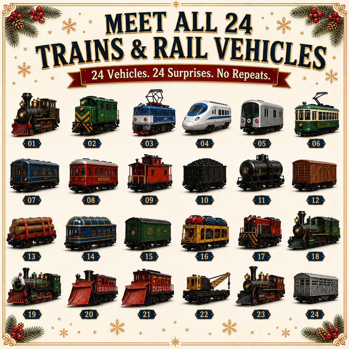 🚂 Trains & Rail Vehicles Advent Calendar 2026