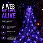 🕷️ Giant Spider Solar Halloween Web Stake Light