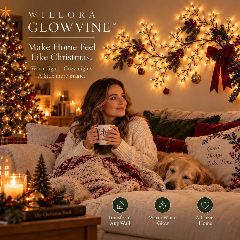 🌿 Willora GlowVine Christmas Branch Wall Lights