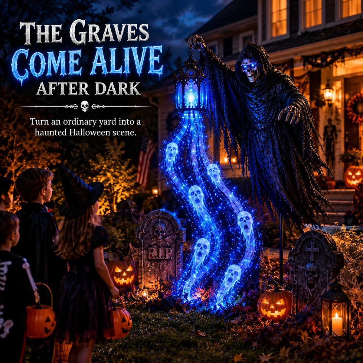 💀🎁 Halloween Soul Harvester Garden Light Collection