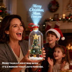🎄 Voice Recording Christmas Tree Glass Bottle Ornament