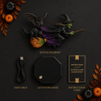 🧙‍♀️ Levitating Witch on Broom Decorative Lamp