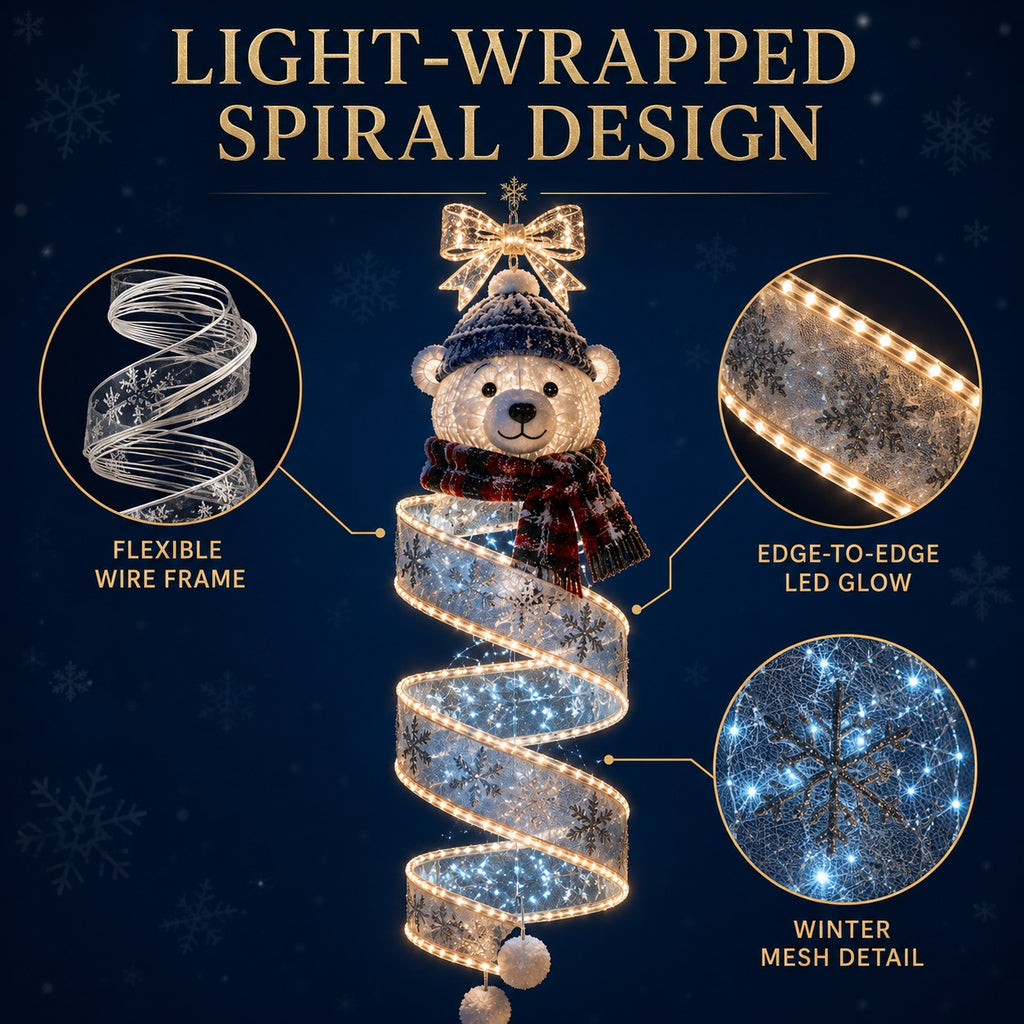🎄 Christmas Magic Spiral Hanging LED Light Collection