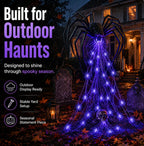 🕷️ Giant Spider Solar Halloween Web Stake Light