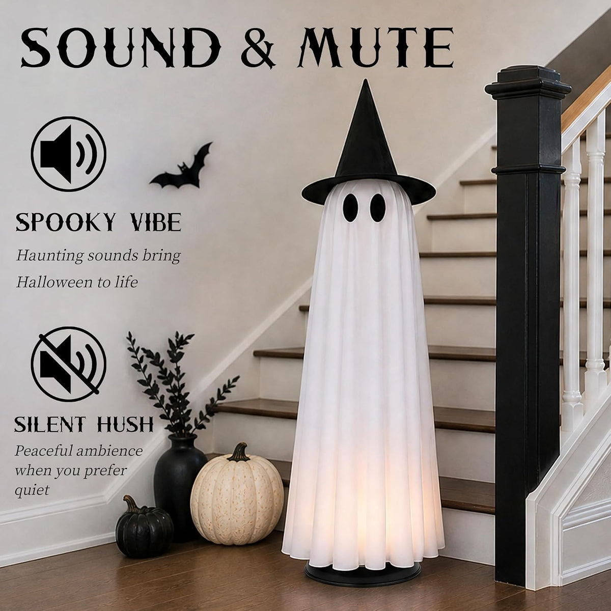 👻 Joyehome Animated Floating Ghost Halloween Decor