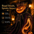 👑🎃 Pumpkin King Halloween Yard Decor|Solar Operated Day‐Night Ornament For Garden