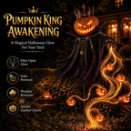 👑🎃 Pumpkin King Halloween Yard Decor|Solar Operated Day‐Night Ornament For Garden