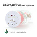 🎄 Voice Recording Christmas Tree Glass Bottle Ornament