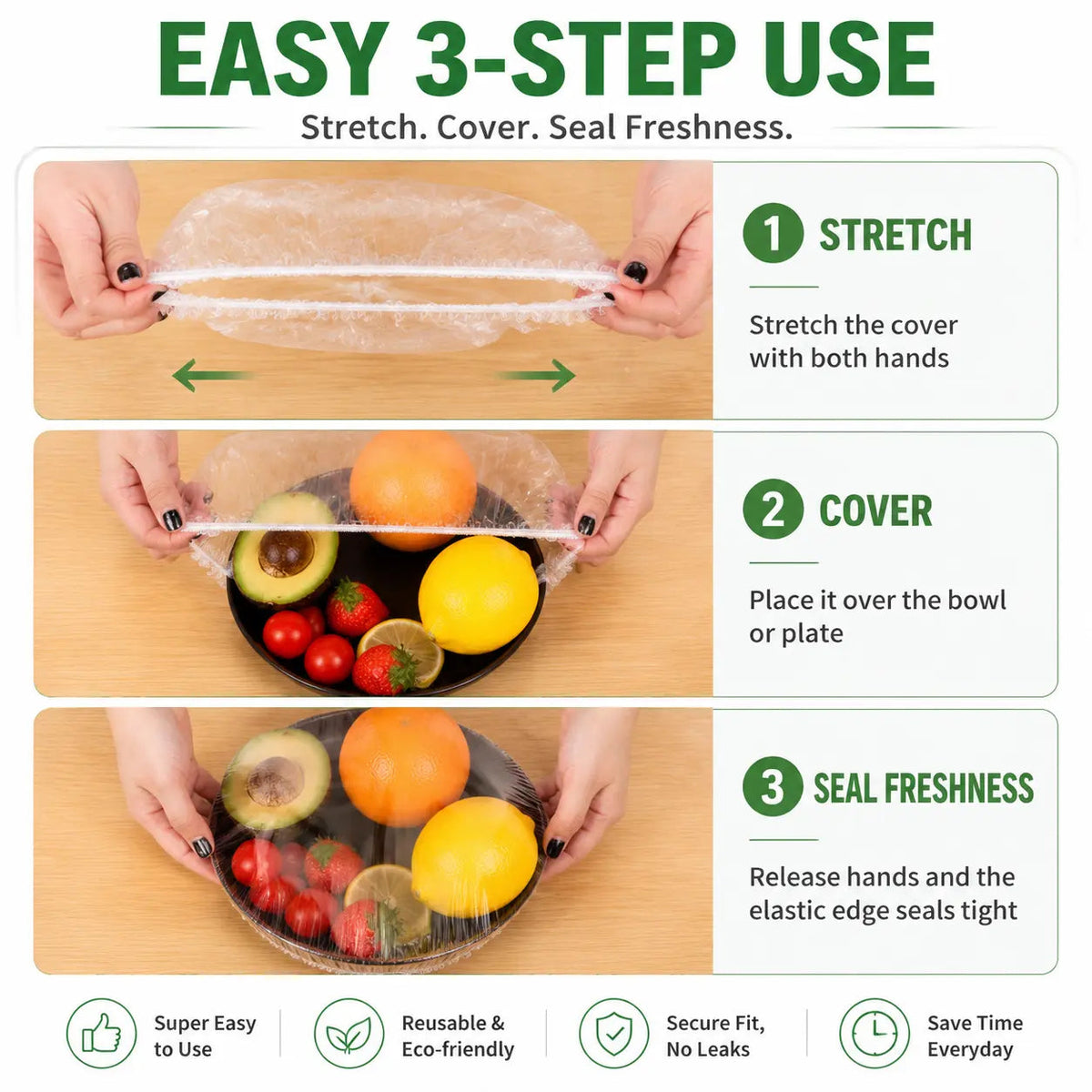 🔥50PCS Disposable Stretch Food Covers for Bowls & Plates🔥