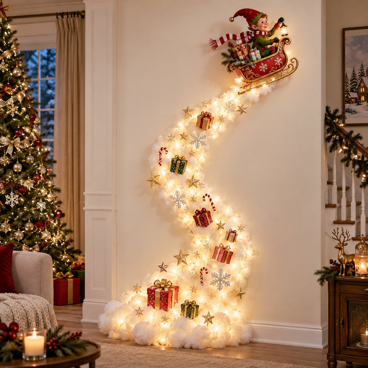 ✨Christmas Magic Trail Wall Light - Illuminated Vertical Holiday Wall Decor✨