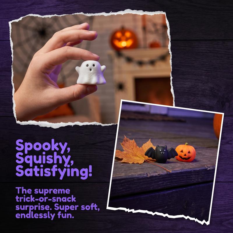 🔥LAST DAY SALE ONLY ￡13.99!!🎁Halloween Squishies Stress Relief Toy Set, Classic Pumpkin/Ghost/Bat Shapes, Super Soft TPR Material with Elastic Squeeze Feel, Washable & Durable, Assorted 24 pcs for Party Favors, Classroom Rewards & Trick-or-Treat