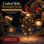 🕊️🎄Solar Cardinal Memory Fountain Light – Christmas Remembrance Garden Stake