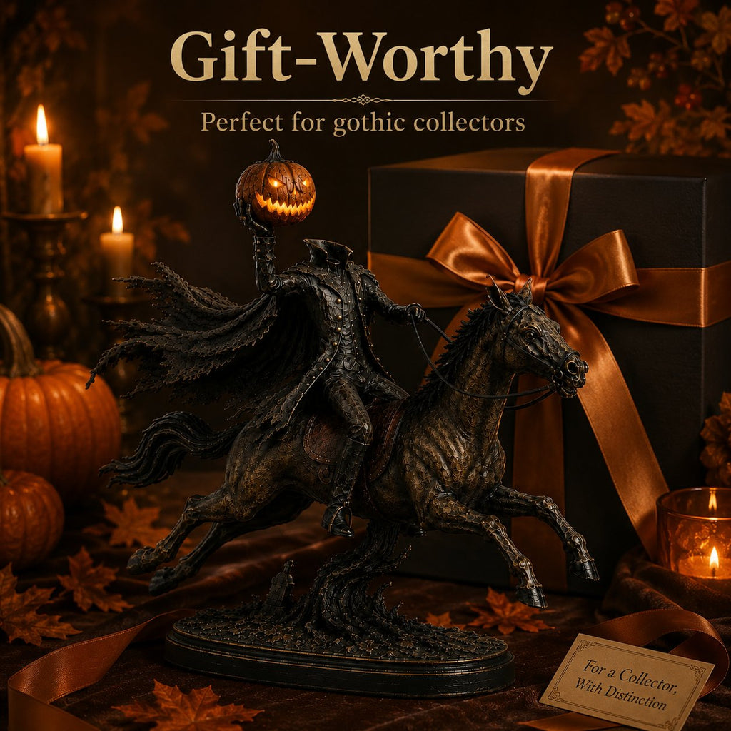 ⏰Limited Stock 50% OFF - 🎃🏇Midnight Chase Headless Horseman Statue✨