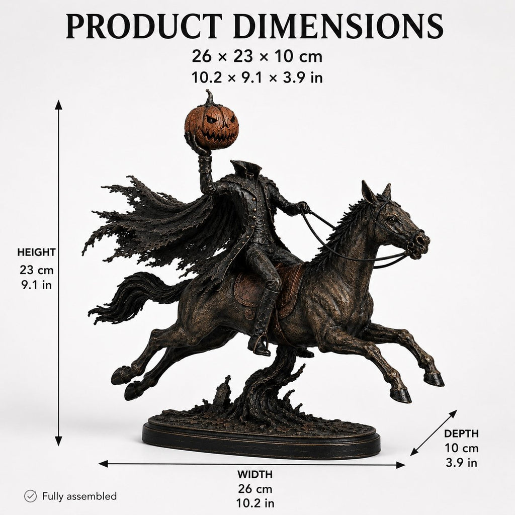 ⏰Limited Stock 50% OFF - 🎃🏇Midnight Chase Headless Horseman Statue✨