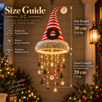 🎄 Christmas Santa Hat Hanging Light – Festive LED Chandelier Decor