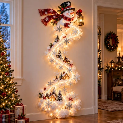 🎄 Light Up The Christmas Magic ✨ Festive LED Wall Decor