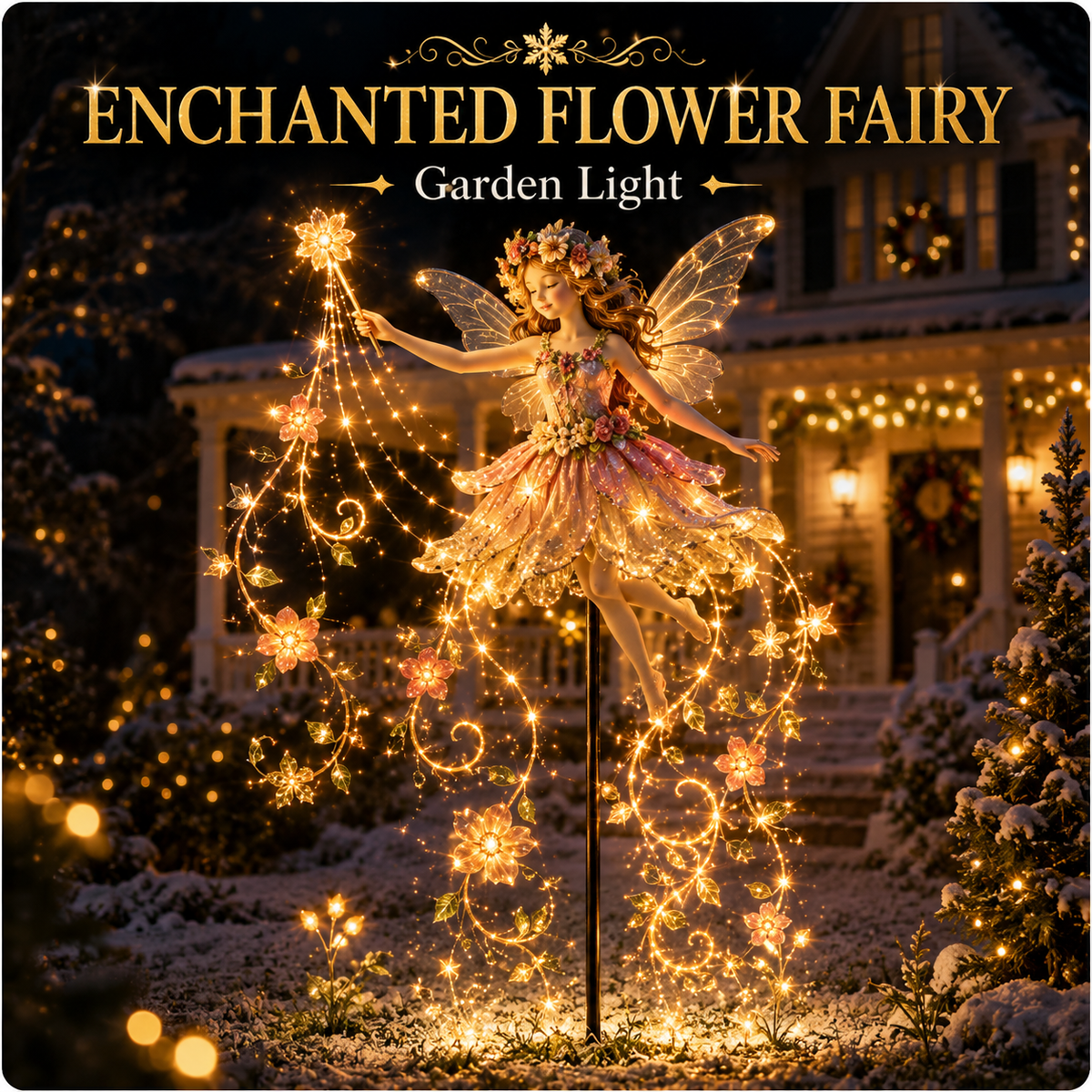 🎁Today Save 49% OFF ✨ Enchanted Flower Fairy Solar Garden Light – Magical Glowing Outdoor Christmas Yard Decor 🧚🌸