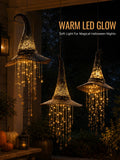 🧙‍♀️ Hanging Glowing Witch Hat with Star String Lights Magical Seasonal Decor for Halloween & Everyday Whimsy
