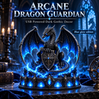 🐉 Gothic Dragon Guardian – Glowing Medieval Fantasy Decor