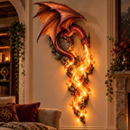 🐉 Dragon Flame Guardian Wall Sconce