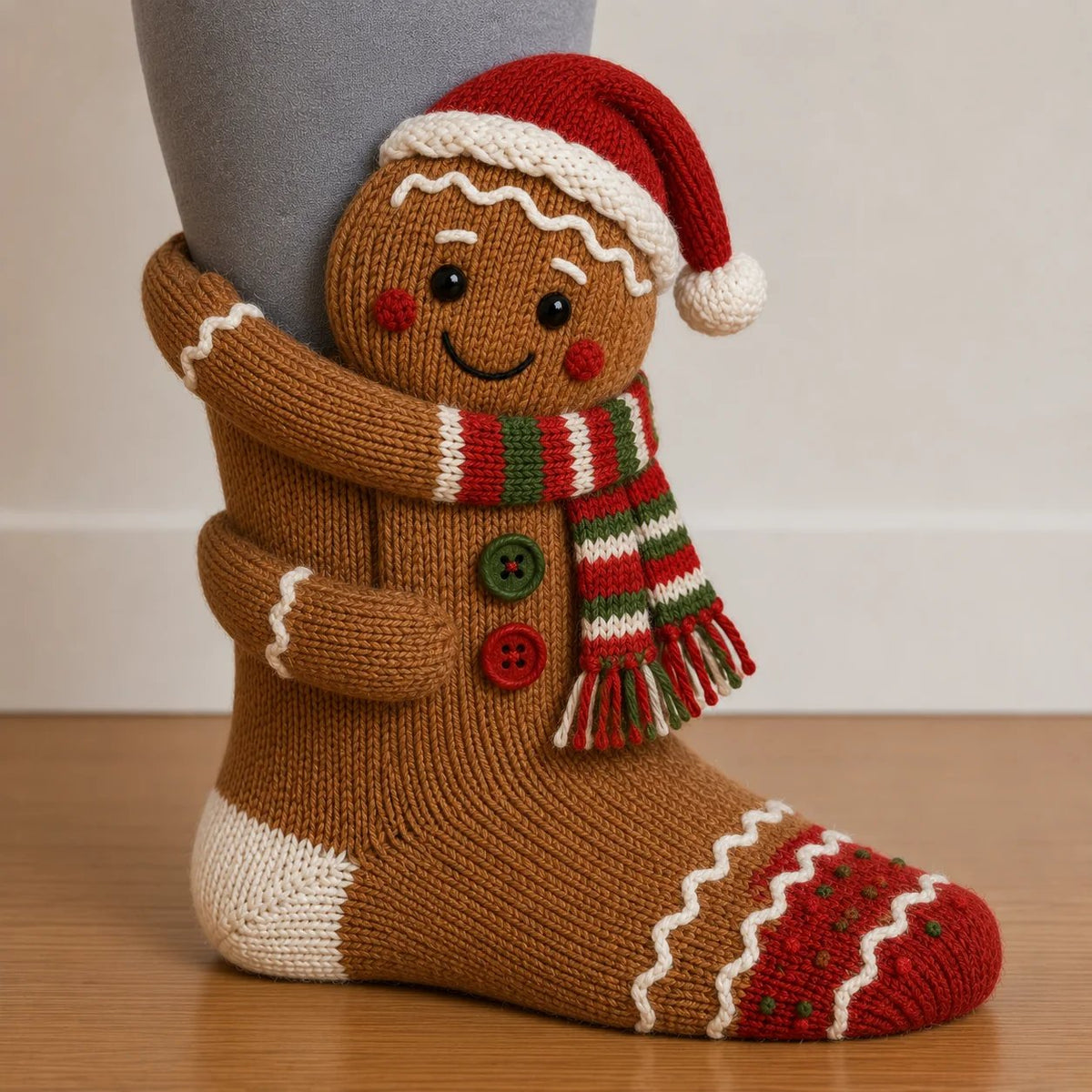 🎄🧦Xmas Hugging Christmas Socks 🎅 Cute Knit Holiday Socks 5 Designs