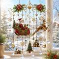 Christmas Stained Glass-Style Window Hanging