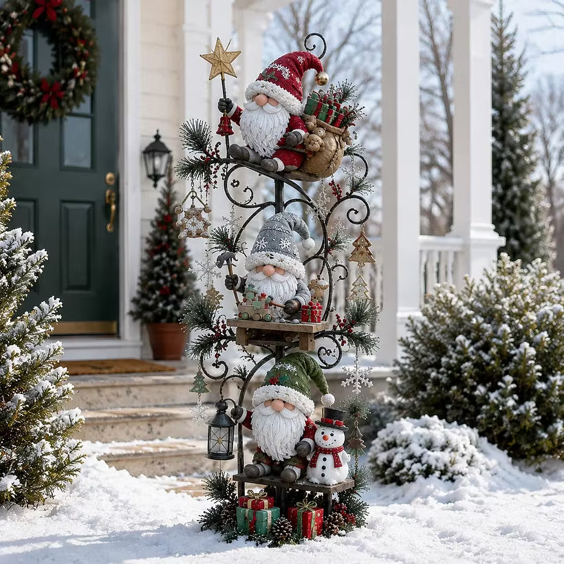 🎄✨ Christmas Gnome Workshop Solar Garden Light 🎁🌟