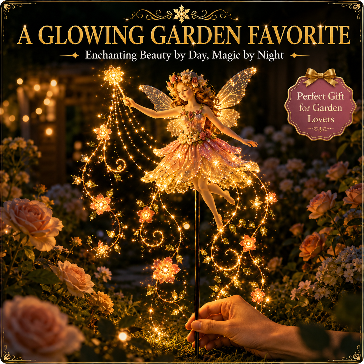🎁Today Save 49% OFF ✨ Enchanted Flower Fairy Solar Garden Light – Magical Glowing Outdoor Christmas Yard Decor 🧚🌸
