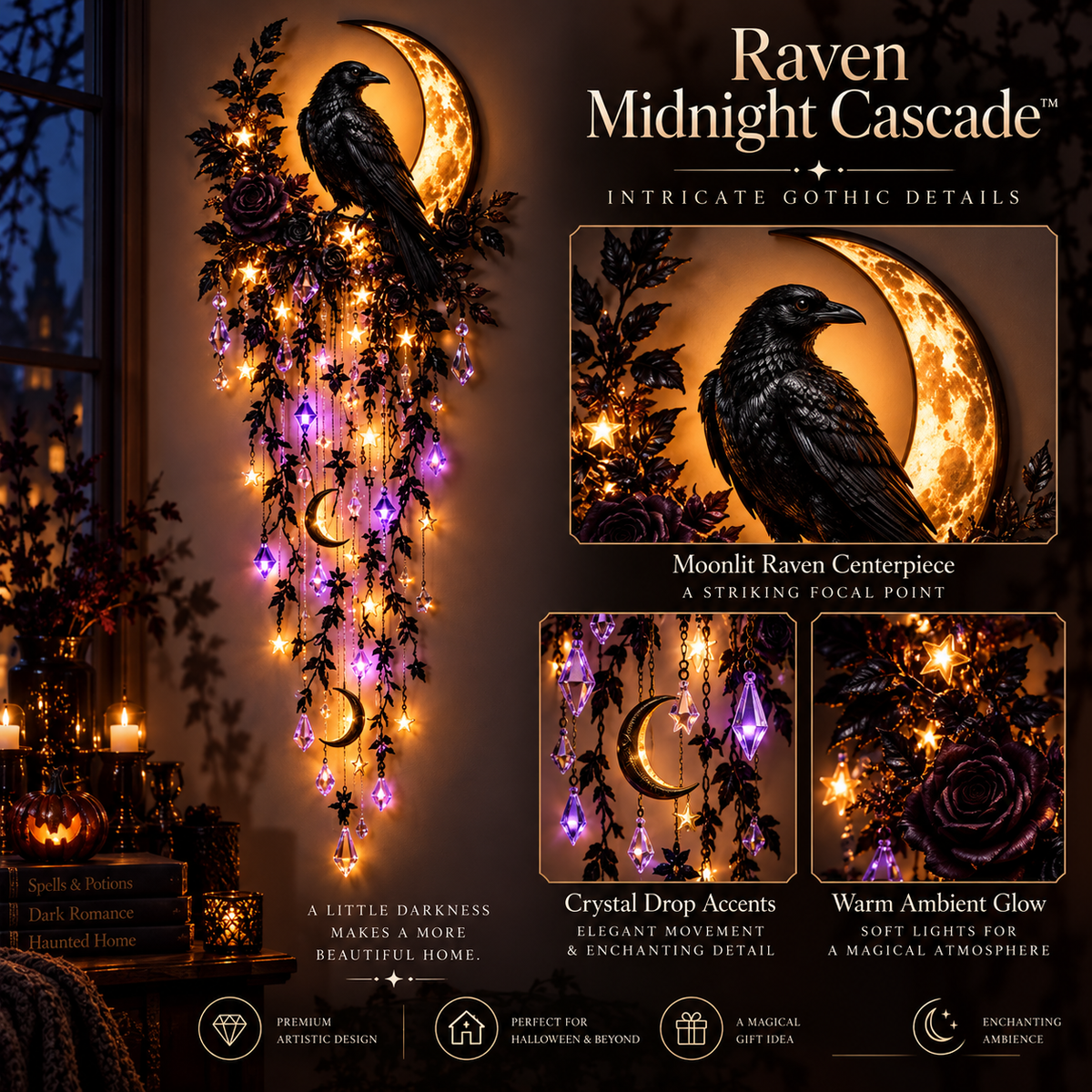 ✨Last Day 48% OFF✨Elegant Halloween Cascade Wall Light Collection