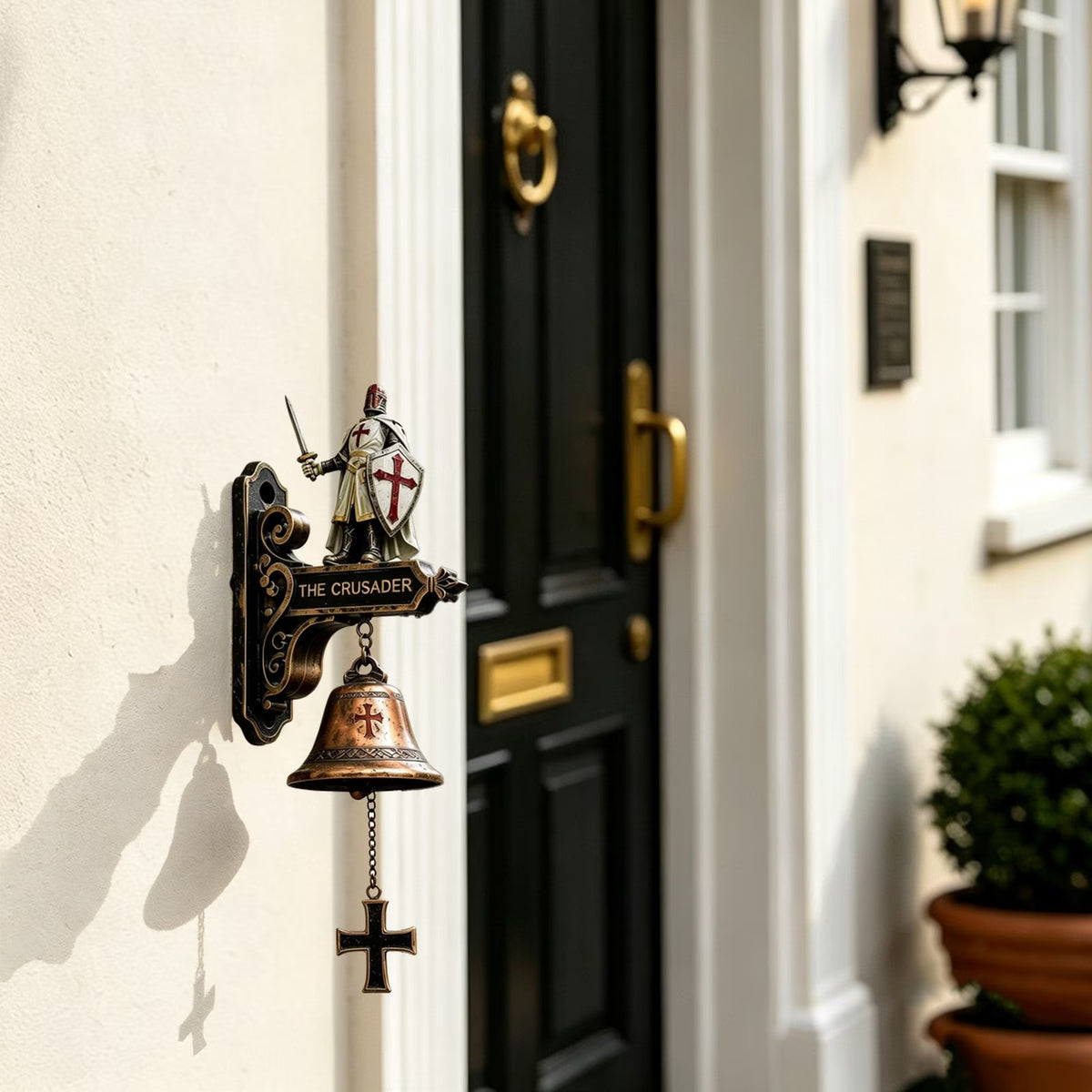 ⚔️ Medieval Crusader Wall Mounted Bell Door Chime