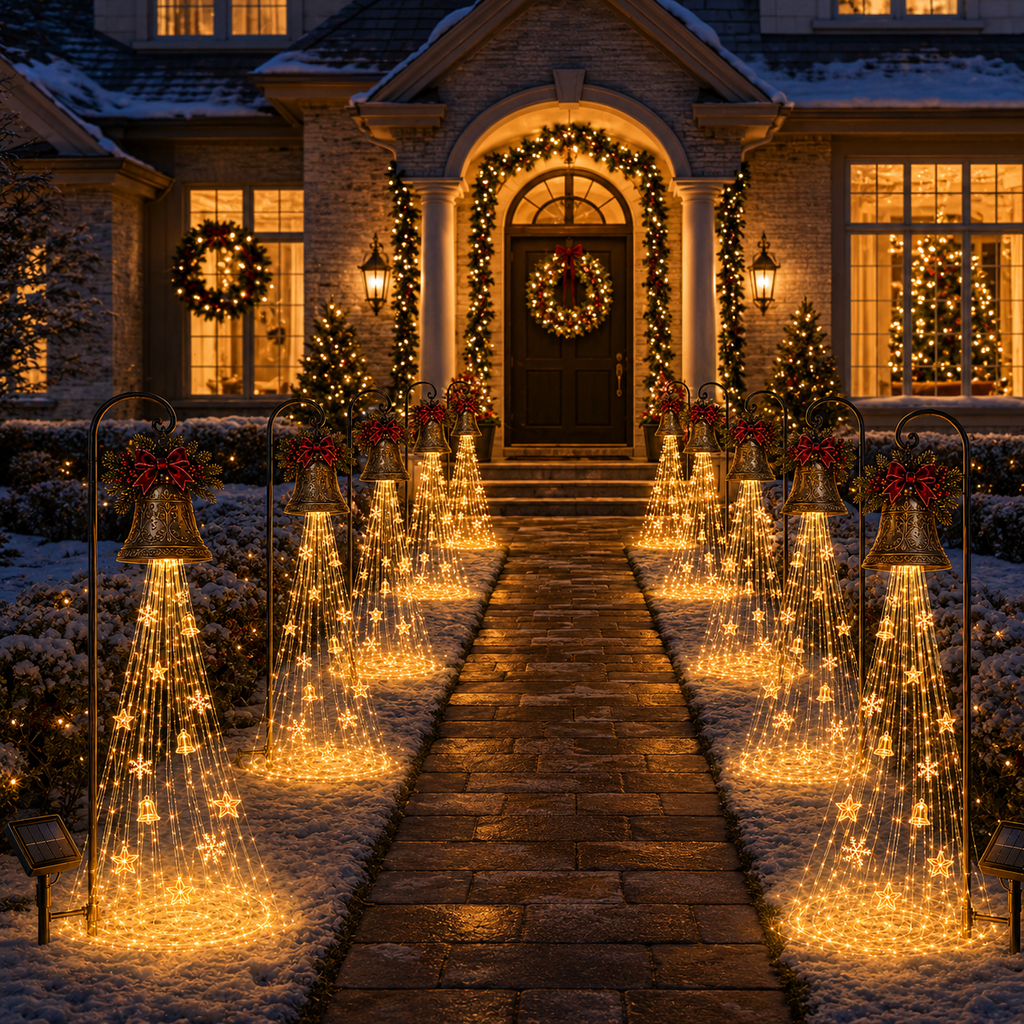 🔥2026 Hot Sale 🎄🔔Solar Christmas Bell Yard Lights