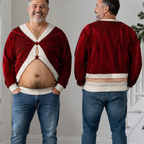 Custom Funny Unisex Ugly Sweatshirt - Personalized Birthday Gifts For Husband, Son, Grandson, Brother, Grandpa, Dad, Yourself - Santa Favorite Trouble Maker