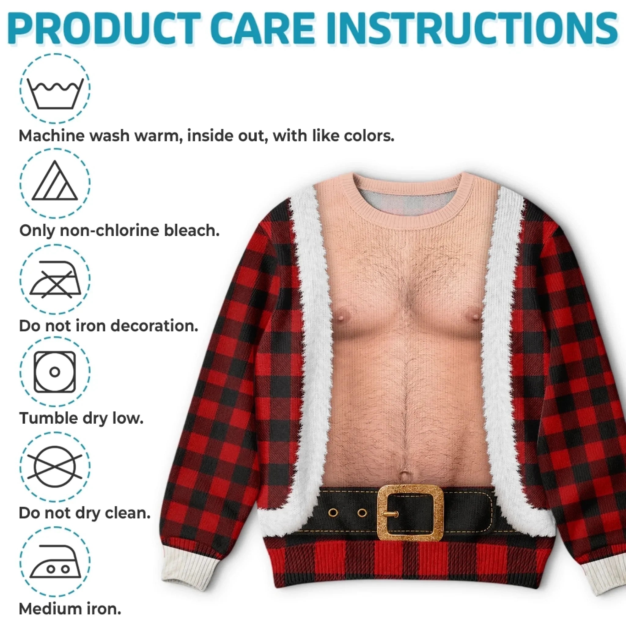 Custom Funny Ugly Sweatshirt - Personalized Christmas Birthday Gifts For Husband, Son, Grandson, Brother, Grandpa, Dad, Yourself - Bringing The Heat In Plaid