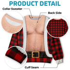Custom Funny Ugly Sweatshirt - Personalized Christmas Birthday Gifts For Husband, Son, Grandson, Brother, Grandpa, Dad, Yourself - Bringing The Heat In Plaid