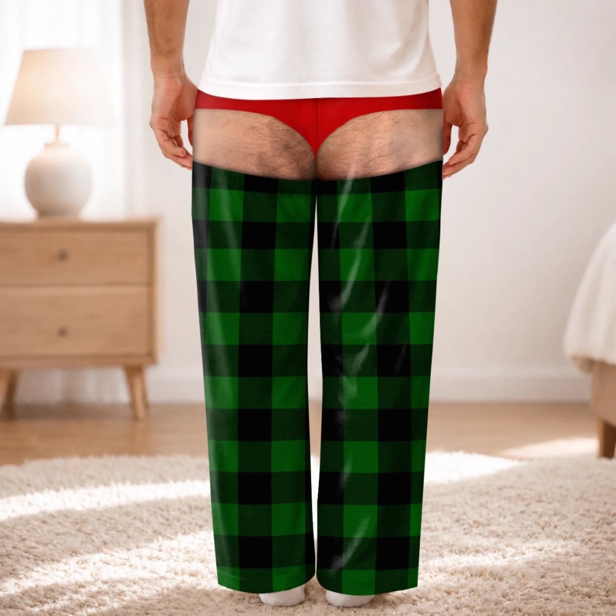 Custom Funny Pajama Pants - Personalized Christmas Birthday Gifts For Husband, Son, Grandson, Brother, Grandpa, Dad, Yourself - Holiday Outfit Gone Wrong