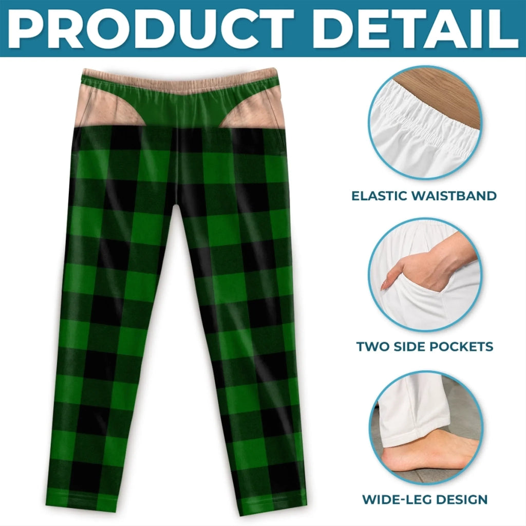 Custom Funny Pajama Pants - Personalized Christmas Birthday Gifts For Husband, Son, Grandson, Brother, Grandpa, Dad, Yourself - Oops That Was My Last Layer