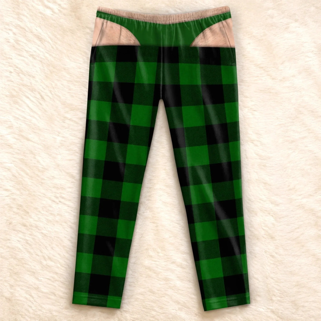 Custom Funny Pajama Pants - Personalized Christmas Birthday Gifts For Husband, Son, Grandson, Brother, Grandpa, Dad, Yourself - Oops That Was My Last Layer