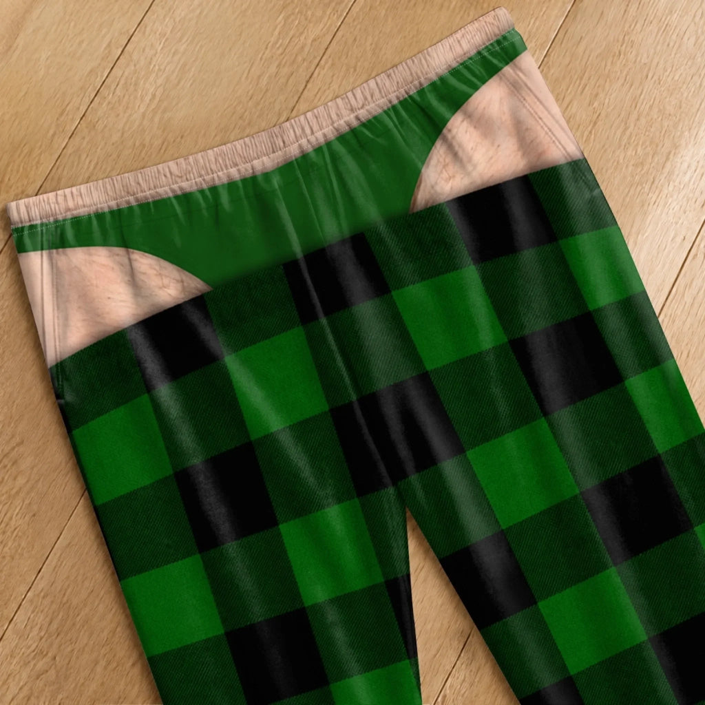 Custom Funny Pajama Pants - Personalized Christmas Birthday Gifts For Husband, Son, Grandson, Brother, Grandpa, Dad, Yourself - Oops That Was My Last Layer