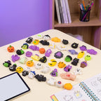 🔥LAST DAY SALE ONLY ￡13.99!!🎁Halloween Squishies Stress Relief Toy Set, Classic Pumpkin/Ghost/Bat Shapes, Super Soft TPR Material with Elastic Squeeze Feel, Washable & Durable, Assorted 24 pcs for Party Favors, Classroom Rewards & Trick-or-Treat