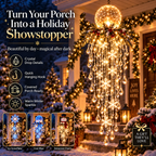 ✨❄️Crystal Cascade Christmas Light — LED Hanging Porch Decoration