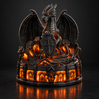 🐉 Gothic Dragon Guardian – Glowing Medieval Fantasy Decor