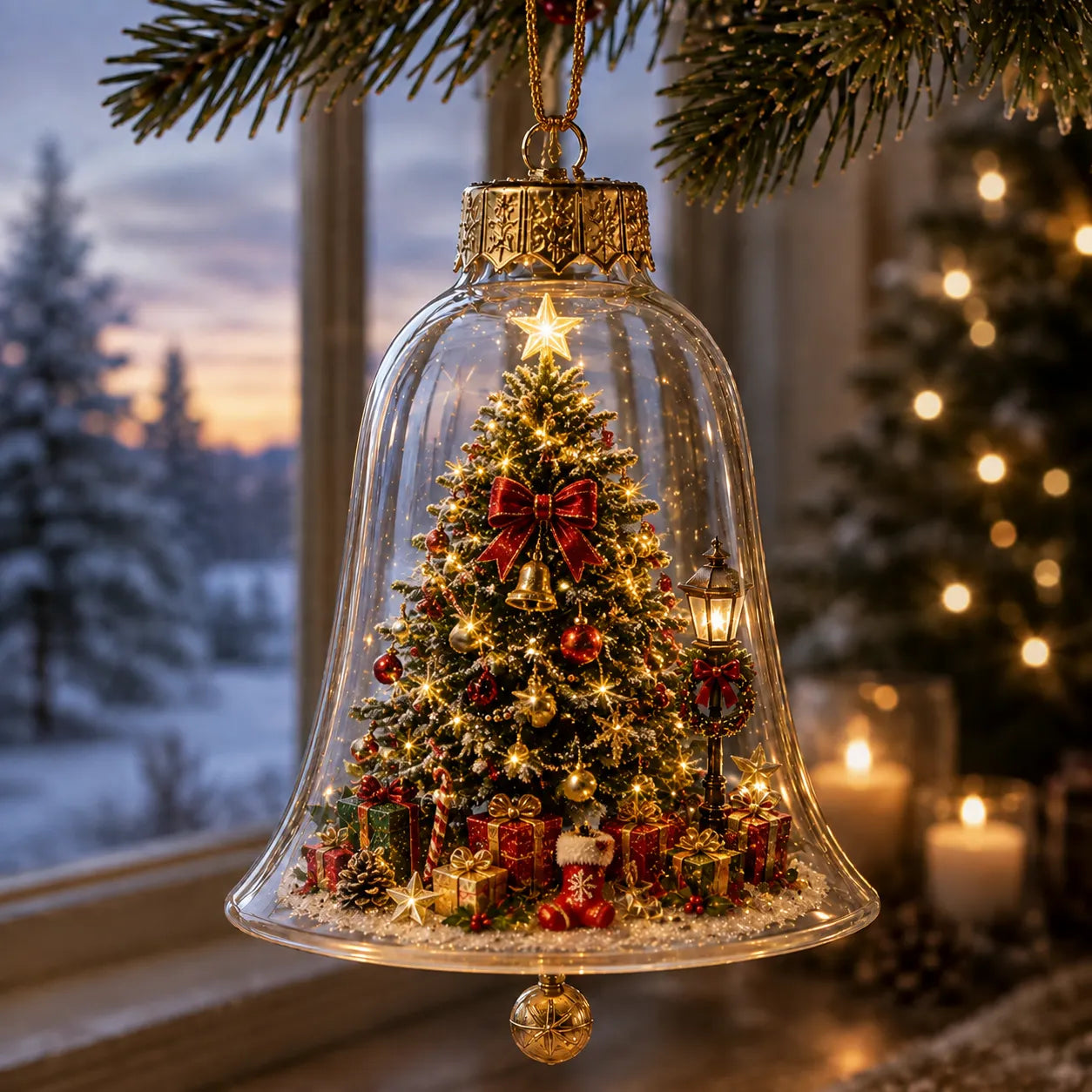 ✨🎄Light-Up Christmas Story Ornament – Mini Holiday Scene Decor