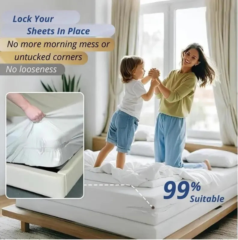 Secure-Fit Bed Sheet Fasteners, 4-Pack