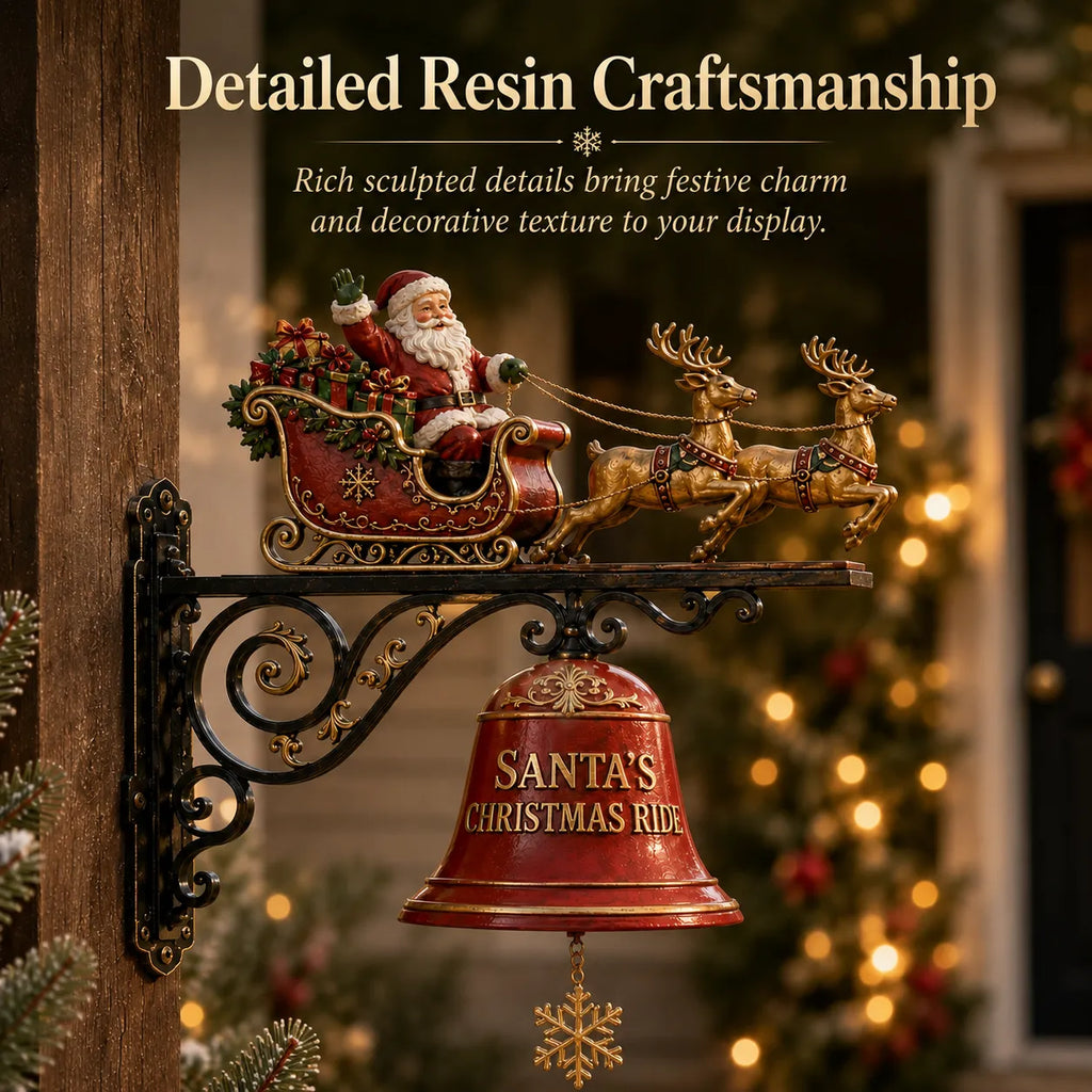 🎅🎄Santa Sleigh with Reindeer & Bell | 3D Christmas Outdoor Decoration