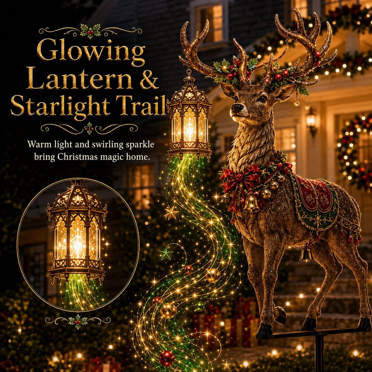 🎄🔥New arrivals- Light-Up Reindeer Lawn Stake, Festive Outdoor Christmas Decor