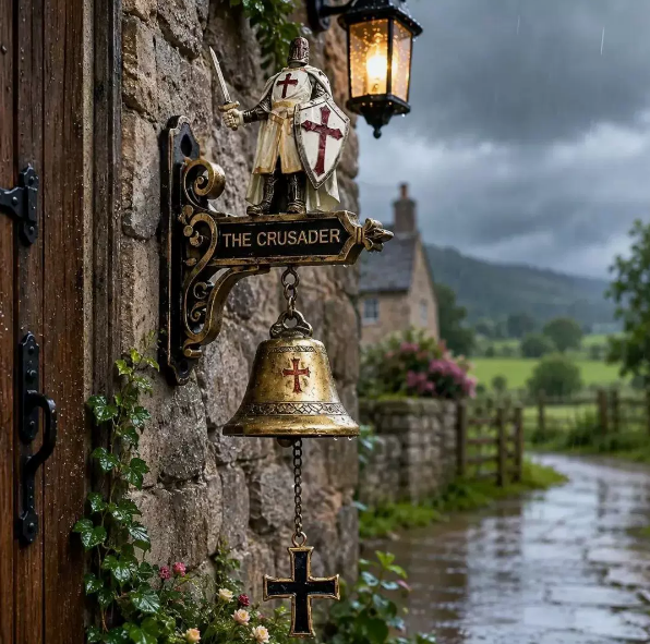 ⚔️ Medieval Crusader Wall Mounted Bell Door Chime