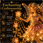🎁Today Save 49% OFF ✨ Enchanted Flower Fairy Solar Garden Light – Magical Glowing Outdoor Christmas Yard Decor 🧚🌸