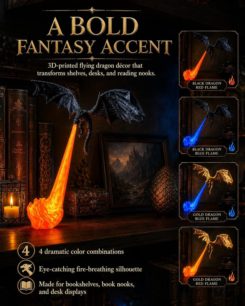 🐉 Dragon Flame LED Decor Lamp